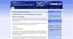Desktop Screenshot of llandrindod-rugby.org.uk